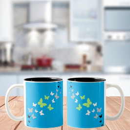 Caneca De Café Em Dois Tons Bela Borboleta Orgulho Agênero