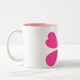 Caneca De Café Em Dois Tons Bela borboleta rosa voando