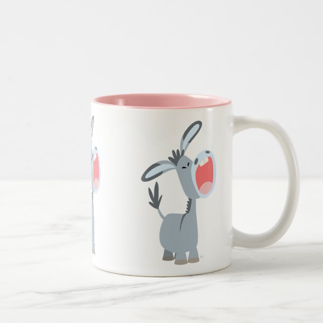 Caneca De Café Em Dois Tons Bela canção de canto Donkey (Direita)