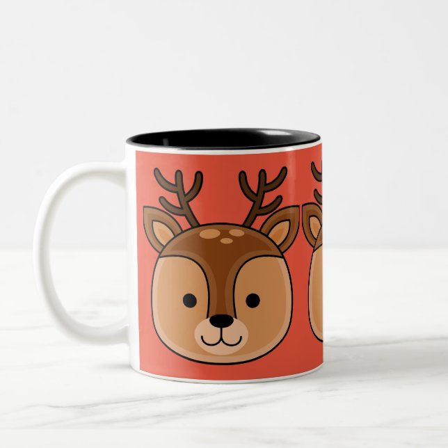 Caneca De Café Em Dois Tons Bela Design de animal (Esquerda)