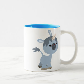 Caneca De Café Em Dois Tons Bela e Feliz Cartoon Baby Unicorn Mug