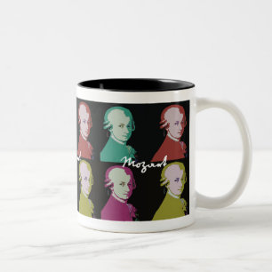 Caneca De Café Em Dois Tons Bela Mug Mozart
