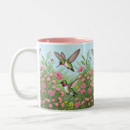 Caneca De Café Em Dois Tons Belas Aves Marinhas Voadoras