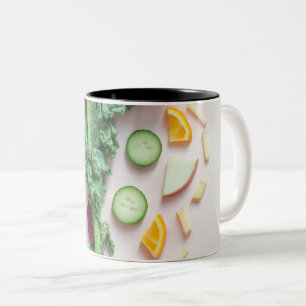 Caneca De Café Em Dois Tons Belas Frutas