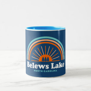 Caneca De Café Em Dois Tons Belews Lake Carolina do Norte Rainbow