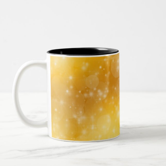 Caneca De Café Em Dois Tons Beleza Amarela (Esquerda)