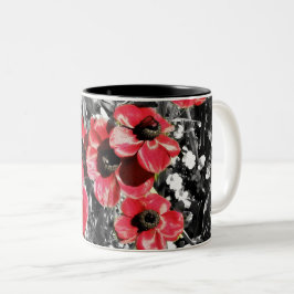 Caneca De Café Em Dois Tons Beleza Seletiva - Anemone Blossoms Mug