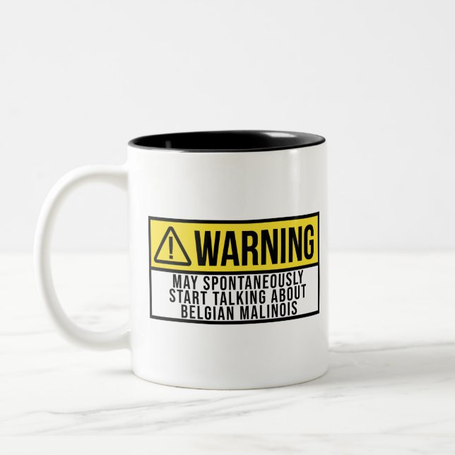 Caneca De Café Em Dois Tons Belgian Malinois Dog Funny Saying (Esquerda)
