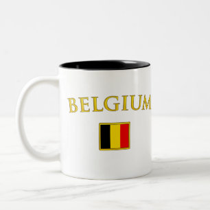Caneca De Café Em Dois Tons Bélgica dourada