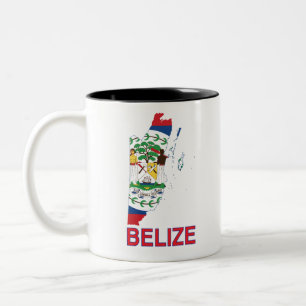 Caneca De Café Em Dois Tons Belize Map
