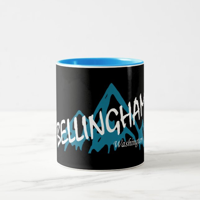 Caneca De Café Em Dois Tons Bellingham Washington Mountains (Centro)