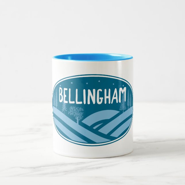 Caneca De Café Em Dois Tons Bellingham Washington no Exterior (Centro)