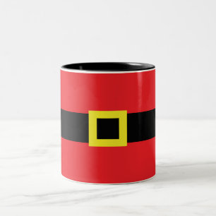 Caneca De Café Em Dois Tons Belly do Papai Noel com Belt Buckle Vermelho