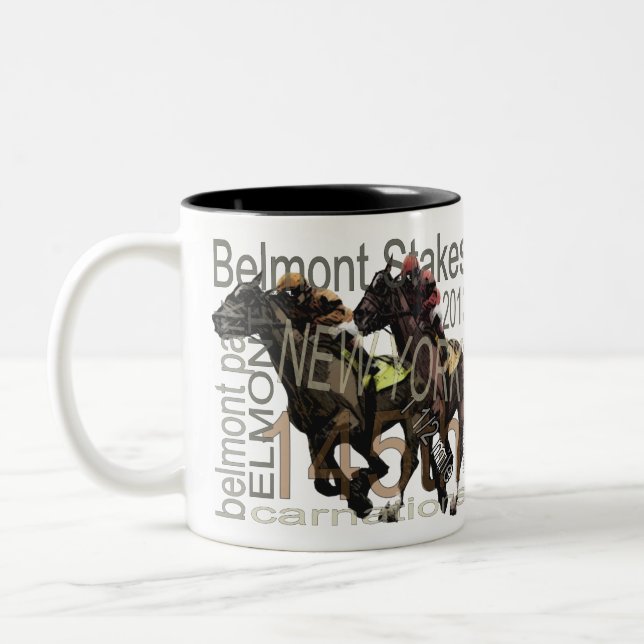 Caneca De Café Em Dois Tons Belmont Stakes 145 (Esquerda)