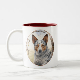 Caneca De Café Em Dois Tons Belo Cão de Bovinos