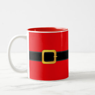 Caneca De Café Em Dois Tons Belo Cinturão de Natal do Papai Noel