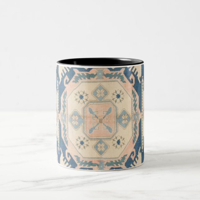 Caneca De Café Em Dois Tons Belo e antigo Kilim Rug (Centro)