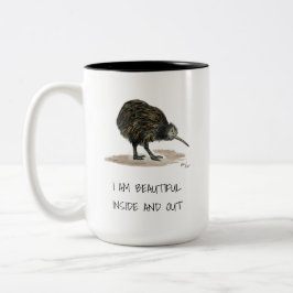 Caneca De Café Em Dois Tons Belo Kiwi Afirmou Mug De Café De Dois Tom