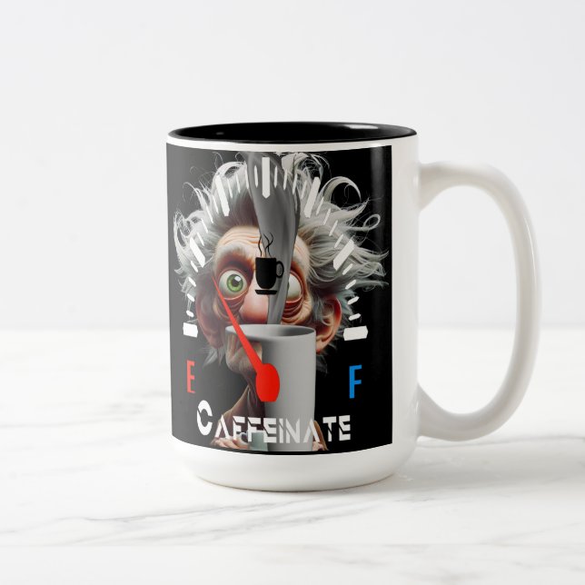 Caneca De Café Em Dois Tons Bem Caffeinado (Direita)