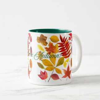 Caneca De Café Em Dois Tons Bem-vindo Outono