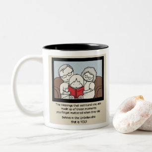 Caneca De Café Em Dois Tons Bênçãos ao Seu Redor