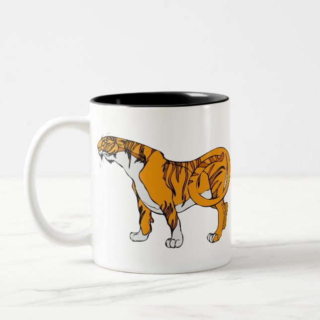Caneca De Café Em Dois Tons Bengal Tiger (Esquerda)