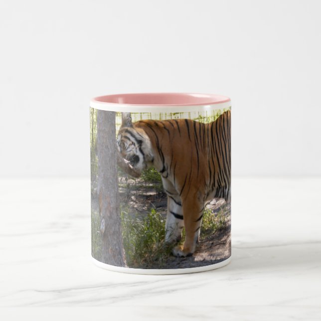 Caneca De Café Em Dois Tons Bengali 008 do tigre (Centro)