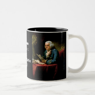 Caneca De Café Em Dois Tons Benjamin Franklin - Pintura de David Martin em 196