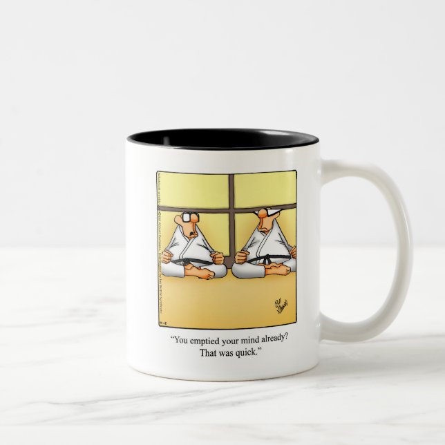 Caneca De Café Em Dois Tons Benny Yoga Humor Mug (Direita)