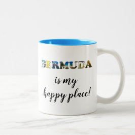 Caneca De Café Em Dois Tons Bermudas A Praia É Meu Lugar Feliz