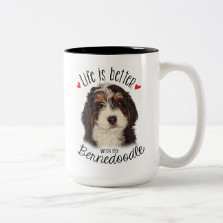Caneca De Café Em Dois Tons Bernedoodle 2 tone 15oz Mug