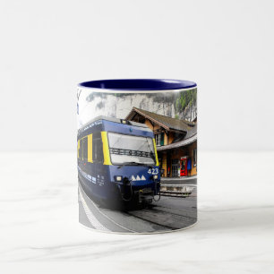 Caneca De Café Em Dois Tons Berner Oberland Bahn na Suiça