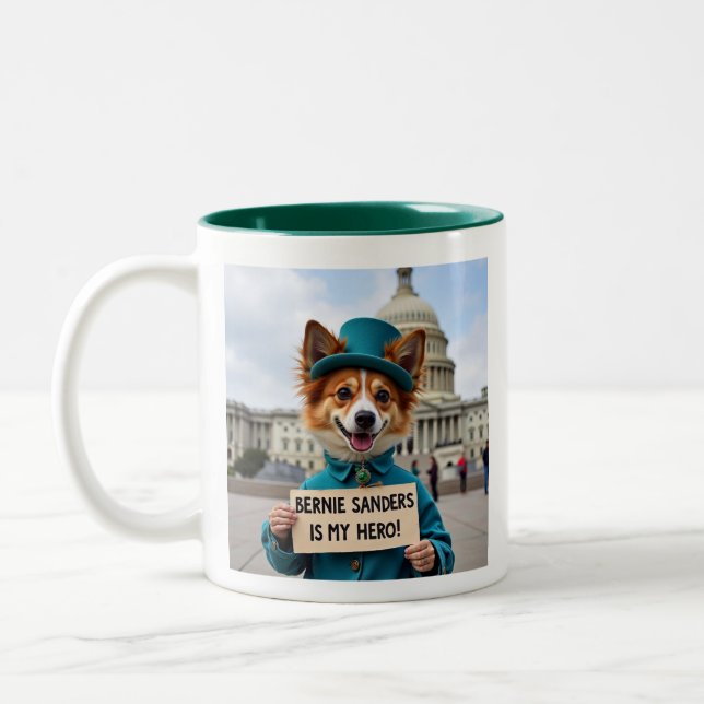 Caneca De Café Em Dois Tons Bernie Sanders É Meu Herói (Esquerda)