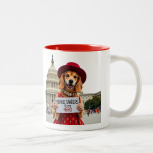 Caneca De Café Em Dois Tons Bernie Sanders É O MEU Cachorro Legal