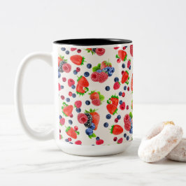 Caneca De Café Em Dois Tons Berries mistos coloridos