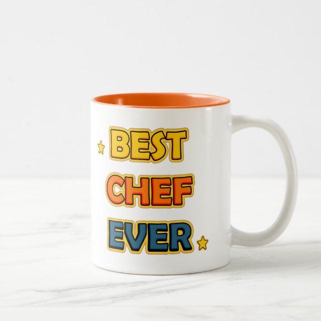 Caneca De Café Em Dois Tons Best Chef ever (Direita)