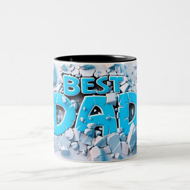 Caneca De Café Em Dois Tons Best dad (Centro)