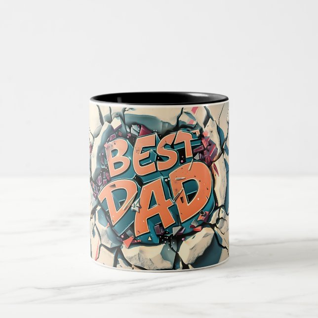 Caneca De Café Em Dois Tons Best dad (Centro)