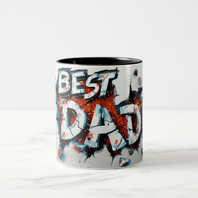Caneca De Café Em Dois Tons Best dad (Centro)