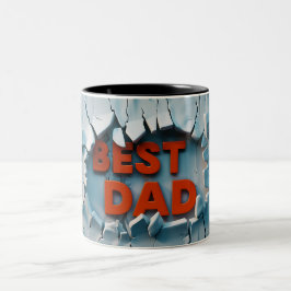 Caneca De Café Em Dois Tons Best dad