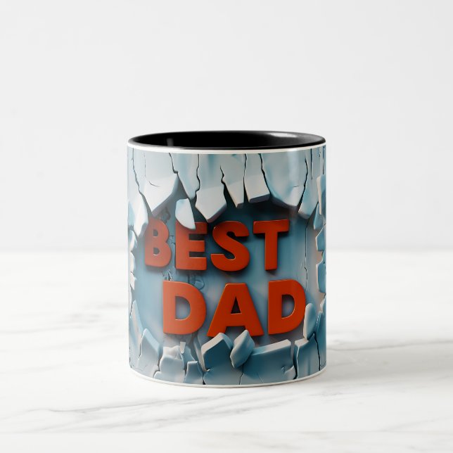 Caneca De Café Em Dois Tons Best dad (Centro)