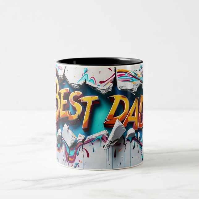 Caneca De Café Em Dois Tons Best dad (Centro)