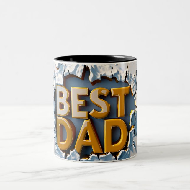Caneca De Café Em Dois Tons Best dad (Centro)
