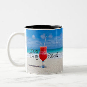 Caneca De Café Em Dois Tons Best Day Beach
