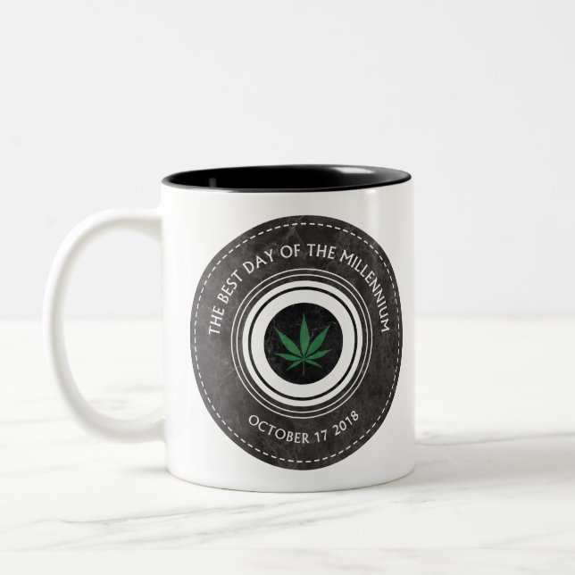 Caneca De Café Em Dois Tons Best day of the Millennium (Esquerda)