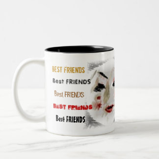 Caneca De Café Em Dois Tons BeSt FRiDs MuG