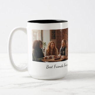 Caneca De Café Em Dois Tons Best Friends Forever Custom Photo Personalized Cof