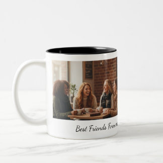 Caneca De Café Em Dois Tons Best Friends Forever Custom Photo Personalized Cof