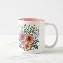 Caneca De Café Em Dois Tons Best Grandma Ever Personalized