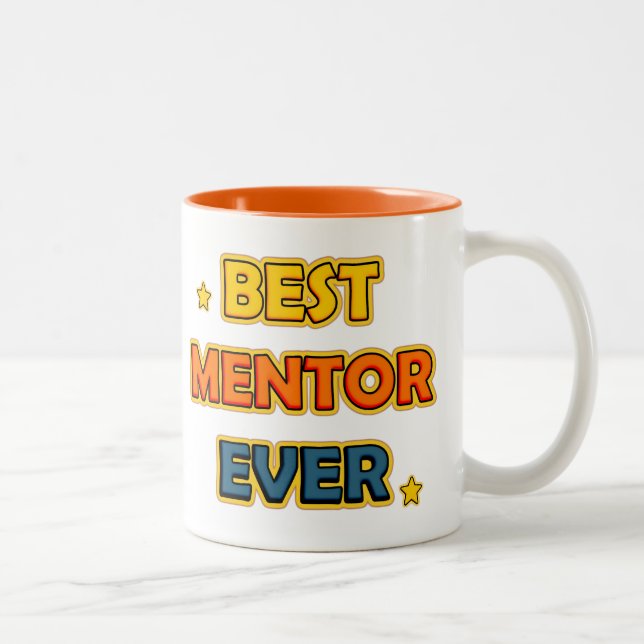 Caneca De Café Em Dois Tons Best Mentor ever (Direita)